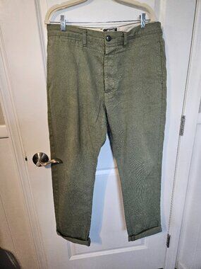 Todd Snyder Japanese Selvedge Chinos 35x32 Olive Green Tailored